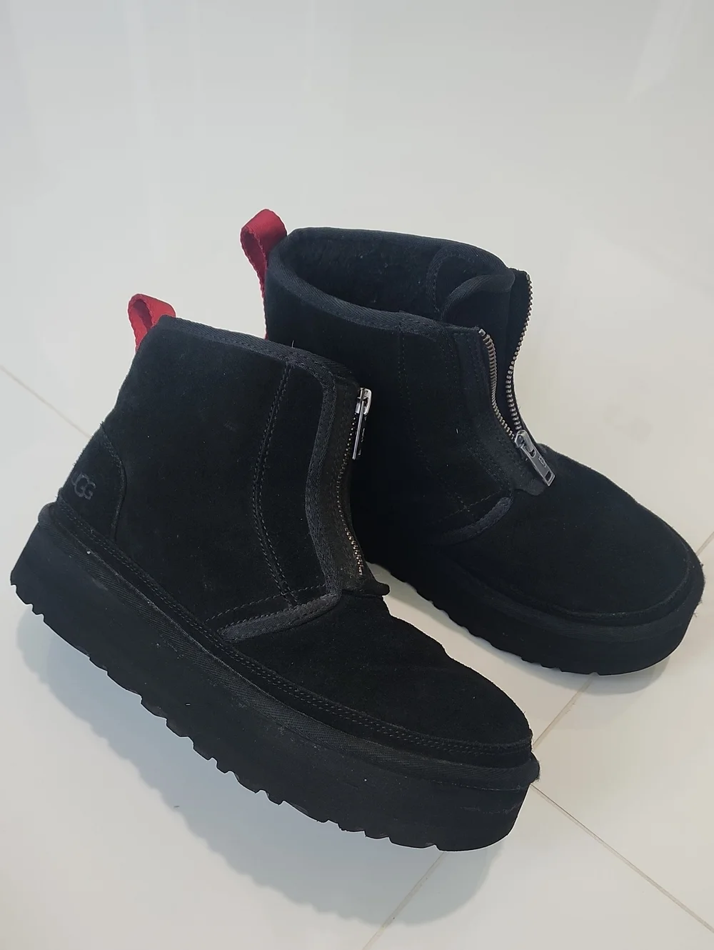 UGG Neumel Zip Platform Ankle Boots